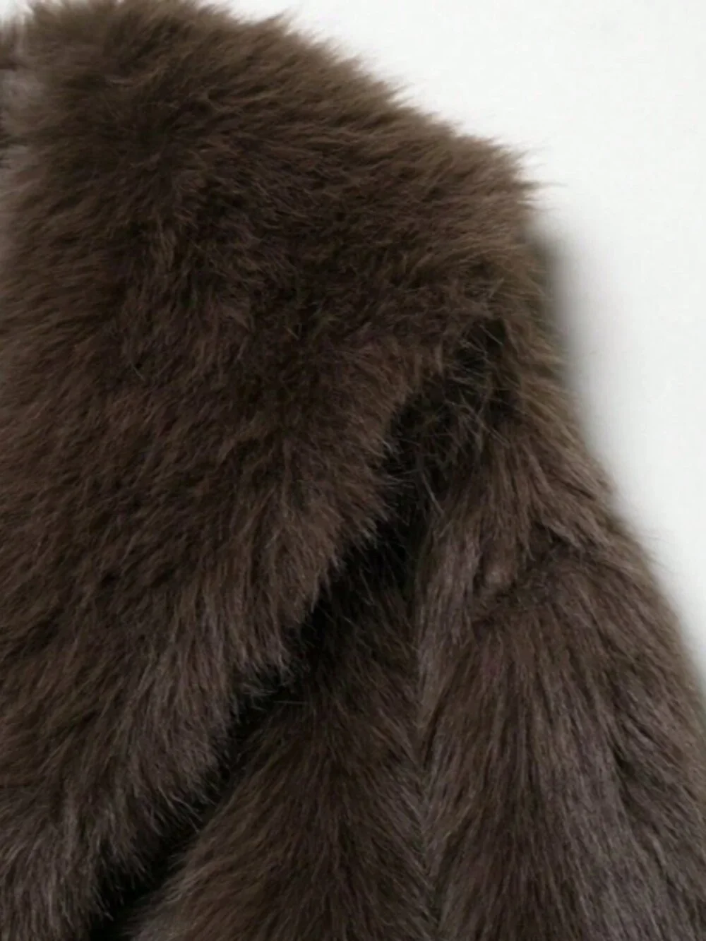 Brown Casual Women's Faux Fur Collar Short Jacket - Picture 9 of 9